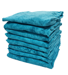 OFF SHADE 34" Wide Fitted Sheet - Cotton Flannel - Aqua Marble (view for details)