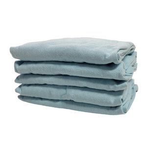 OFF SHADE 34" Wide Fitted Sheet - Cotton Flannel - Light Blue (view for details)