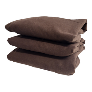 OFF SHADE 30" Wide Fitted Sheet - Cotton Flannel - Chocolate (view for details)