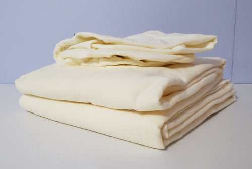 Ivory Cotton Flannel Sheet Set (Pick Your Sizes) *Wide Flat and Wide Fitted Available*