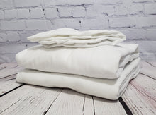 Load image into Gallery viewer, White Cotton Flannel Sheet Set For Massage Table (Pick Your Sizes)