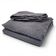 Load image into Gallery viewer, OFF SHADE Sheet Set (42" flat &amp; 30" fitted) - Cotton Flannel - Charcoal Grey