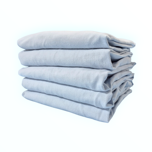 OFF SHADE 30" Wide Fitted Sheet - Cotton Flannel - Light Blue (view for details)