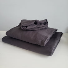 Load image into Gallery viewer, Charcoal Grey Cotton Flannel Sheet Set (Pick Your Sizes) *Wide Flat and Wide Fitted Available*