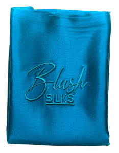 Blush Silks Pure Mulberry Silk Pillowcase - COBALT