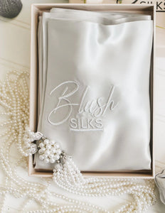 Blush Silks Pure Mulberry Silk Pillowcase - PEWTER