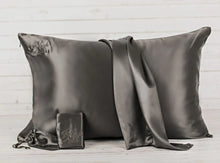 Load image into Gallery viewer, Blush Silks Pure Mulberry Silk Pillowcase - CHARCOAL