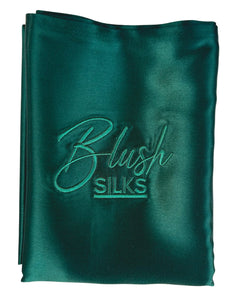 Blush Silks Pure Mulberry Silk Pillowcase - EMERALD