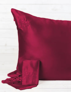 Blush Silks Pure Mulberry Silk Pillowcase - MERLOT