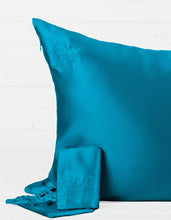 Load image into Gallery viewer, Blush Silks Pure Mulberry Silk Pillowcase - COBALT
