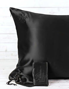 Blush Silks Pure Mulberry Silk Pillowcase - ONYX