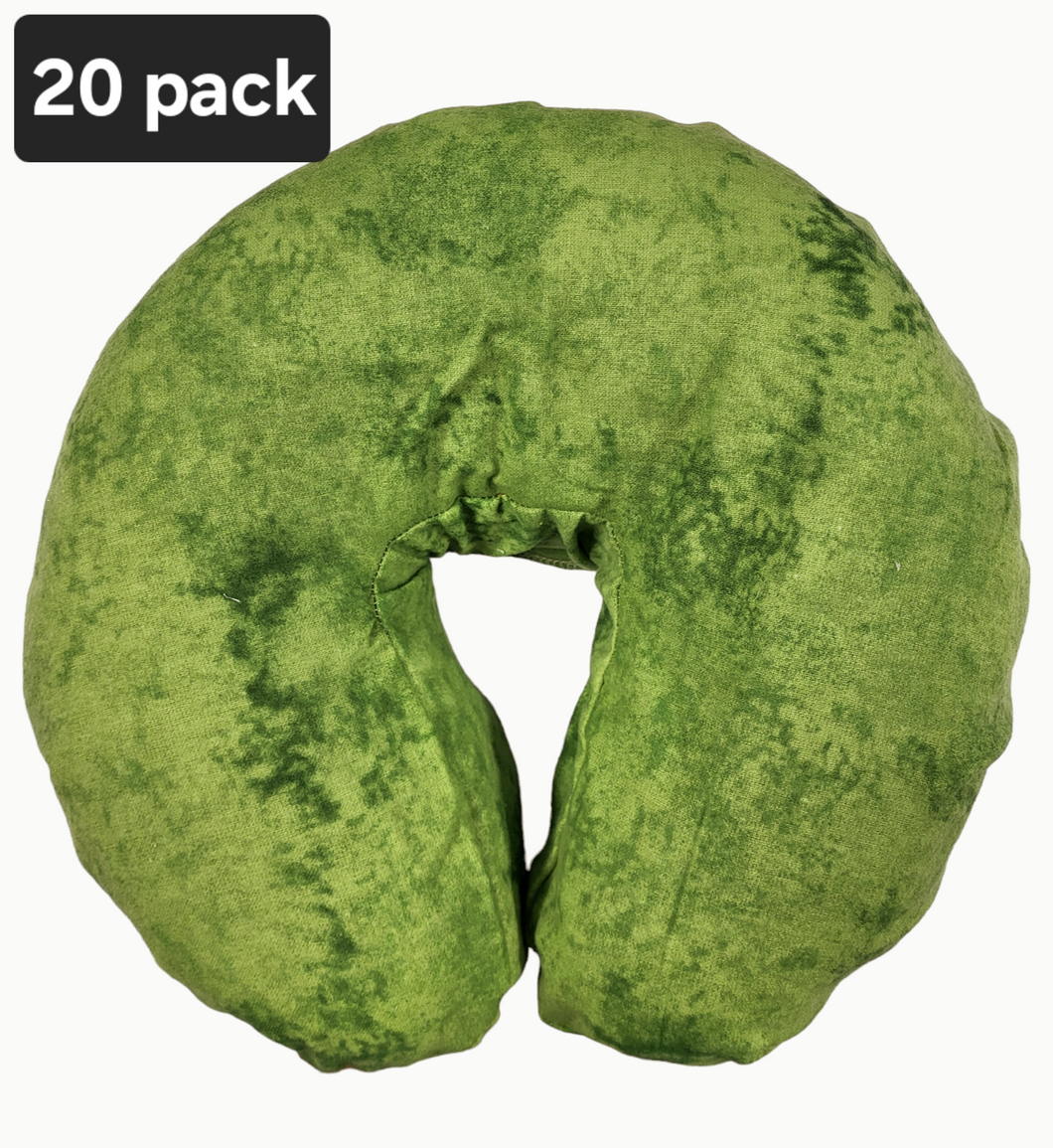 CLEARANCE - 20 pack Regular Face Cradle Covers - Green Marble Cotton Flannel