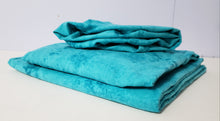 Load image into Gallery viewer, Aqua Marble Cotton Flannel Sheet Set (Pick Your Sizes) *Wide Flat and Wide Fitted Available*