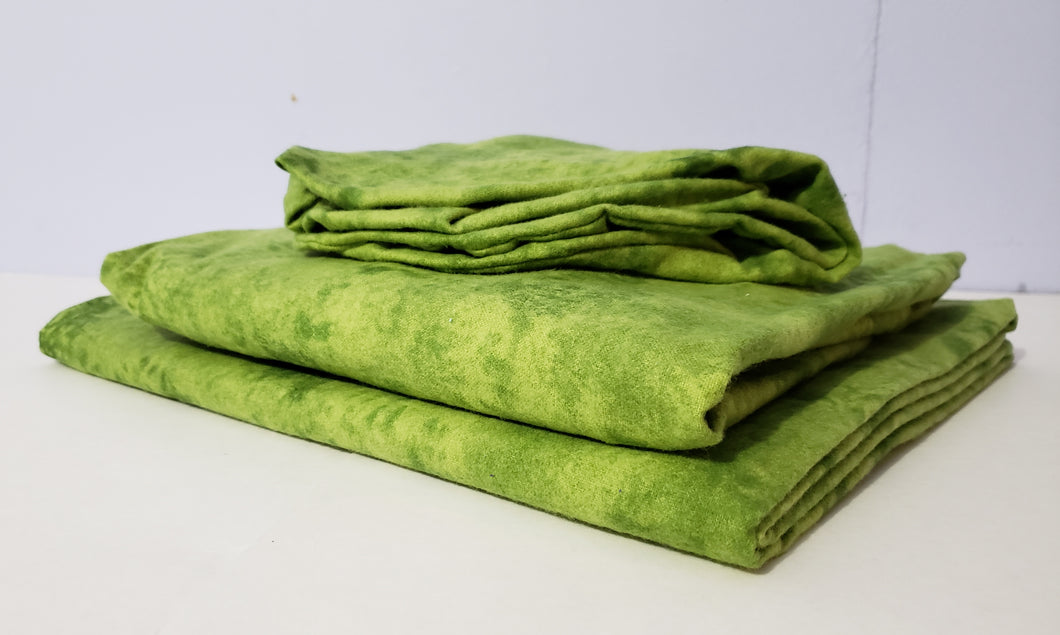 Green Marble Cotton Flannel Sheet Set (Pick Your Sizes) *Wide Flat and Wide Fitted Available*