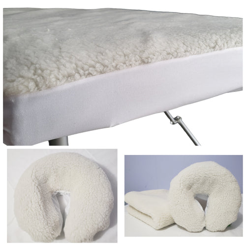 New! Sherpa Fleece Set (Fitted Table Cover and Face Cradle Cover)