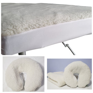 New! Sherpa Fleece Set (Fitted Table Cover and Face Cradle Cover)